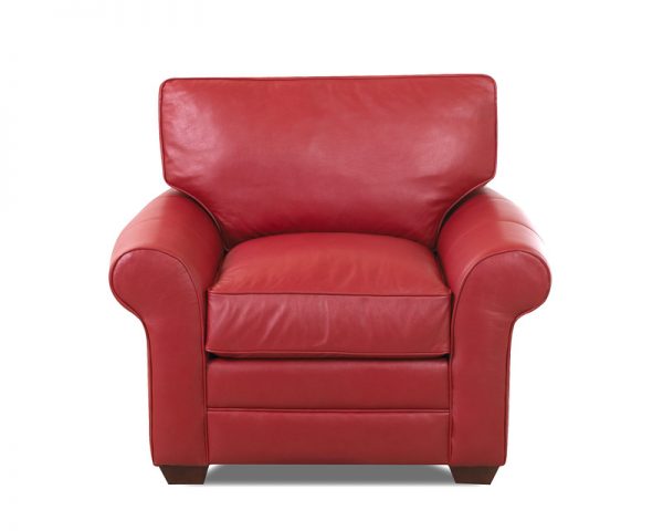 Klaussner Troupe Leather red chair recliner