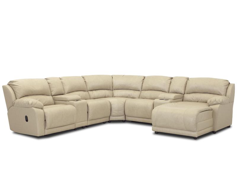 Klaussner Furniture Charmed Reclining, Cloud Leather Sectional Furniture Row